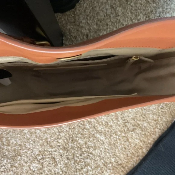 Vince Camuto Brown Leather Crossbody Bag Gold Hardware Adjustable Strap Mini - Picture 12 of 12